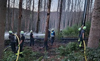Die Lemgoer Feuerwehr bekämpft am Montagabend zwei Brandstellen in der Lemgoer Mark. - Tim Freitag