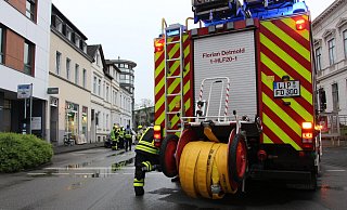 Die Paulinenstra&szlig;e zwischen dem Landgericht und der Bielefelder Stra&szlig;e war wegen des Einsatzes f&uuml;r mehrere Stunden gesperrt. - Janet K&ouml;nig