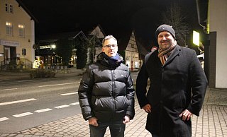 Christian Olschewski (rechts) und Mario Radtke haben Ideen, die Mittelstraße attraktiver zu gestalten. - Nico Düllmann Christian Olschewski (rechts) und Mario Radtke haben Ideen, die Mittelstraße attraktiver zu gestalten. - Nico Düllmann