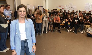 Natalie Wittmann koordiniert das Jugendforum für die Stadt. Rund 100 Jugendliche nahmen teil. - Sven Kienscherf