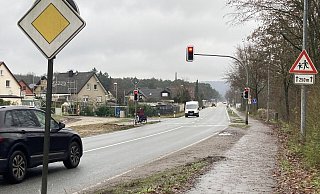 Auf der Waldstraße werden die Richtwerte für den Lärm an einigen Stellen überschritten. - Cordula Gröne Auf der Waldstraße werden die Richtwerte für den Lärm an einigen Stellen überschritten. - Cordula Gröne