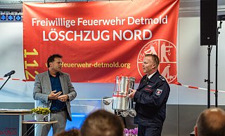 B&uuml;rgermeister Frank Hilker und Einheitsleiter Lars Topp. - FreitagTV