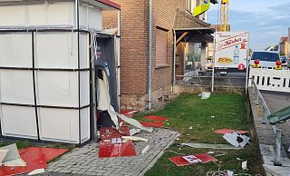 Der gesprengte Geldautomat an der Lemgoer Straße. - Marianne Schwarzer