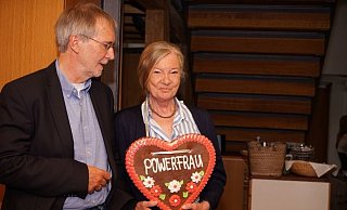 Chef und Freund: Ina Meise-Laukamp mit Geschäftsführer Udo Zippel. - Stiftung Eben Ezer Chef und Freund: Ina Meise-Laukamp mit Geschäftsführer Udo Zippel. - Stiftung Eben Ezer