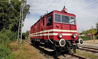 Die Elektrolok E 22 aus dem Jahr 1927 am Bahnhof Alverdissen. - Michael Rehfeld
