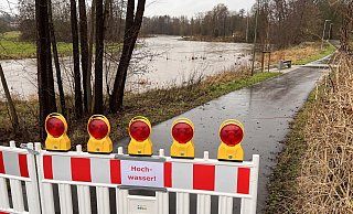 Der Hochwasserschutz in Lemgo an der Pagenhelle scheint funktioniert zu haben. - Jörg Hagemann