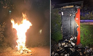 Der Bücherschrank brannte vollkommen aus. - Feuerwehr Detmold Der Bücherschrank brannte vollkommen aus. - Feuerwehr Detmold