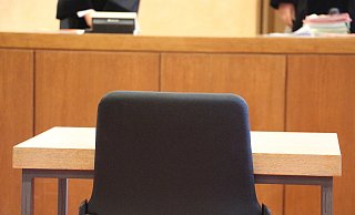 Saal 165 im Landgericht. - Janet König