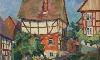 Teil der Ausstellung: Das Gemälde "Die Tinne" von Hans Northmann aus dem Jahr 1928. - U. Heinemann