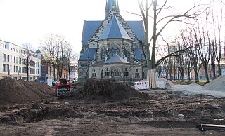 An der Christuskirche sind Bäume gefällt worden. - Jana Beckmann An der Christuskirche sind Bäume gefällt worden. - Jana Beckmann