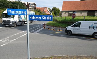 Die Kreuzung Hiddeser Straße/Plantagenweg wird beengt bleiben. - Sven Koch(LZ)