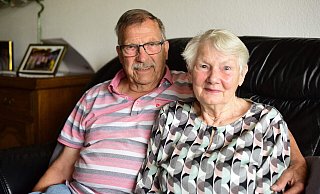 Seit 65 Jahren verheiratet: Elfriede und Albert Fischer. - Nicole Ellerbrake Seit 65 Jahren verheiratet: Elfriede und Albert Fischer. - Nicole Ellerbrake