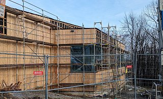 Am Hemannsdenkmal schreitet der Bau der Erlebniswelt voran. - Landesverband Lippe Am Hemannsdenkmal schreitet der Bau der Erlebniswelt voran. - Landesverband Lippe