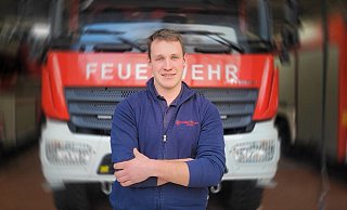 Marvin Blum hat "sein" Ehrenamt gefunden. Er bringt sich bei der Freiwilligen Feuerwehr in Lemgo auf vielfältige Weise ein. - Katrin Kantelberg