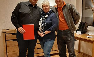 Falk Niehage (links) folgt auf Martin Grohnert an der Spitze der Dörentruper SPD-Fraktion. Sandra Dubbert wird zweite stellvertretenden Bürgermeisterin. Das Archivbild stammt aus dem Jahr 2019. - SPD-Ortsverein Dörentrup