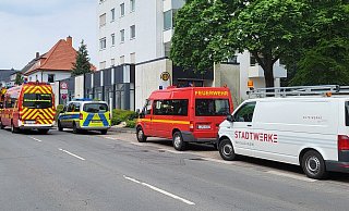 Die Beetstraße wurde für den Einsatz teilweise abgesperrt. - Freya Köhring