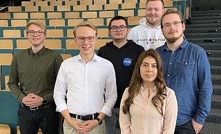 Der neue Vorstand, wobei nicht alle Kreisvorstandsmitglieder anwesend waren: (von links) Mathis Säck, Torben Hundsdörfer, Niklas Kammbach, Nourhan Haj Mohamad, Fabio Hilker und Lucas Plitt. - Junge Liberale