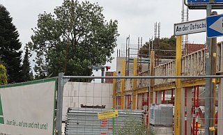 Die Baustelle an der Ostschule.  - Eben-Ezer