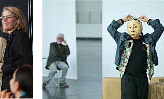 Die Jubiläumsfeier im Hangar - mit Bürgermeister Frank Hilker und den TheatreFragile-Macherinnen Marianne Cornil und Luzie Ackers. - TheatreFragile Die Jubiläumsfeier im Hangar - mit Bürgermeister Frank Hilker und den TheatreFragile-Macherinnen Marianne Cornil und Luzie Ackers. - TheatreFragile