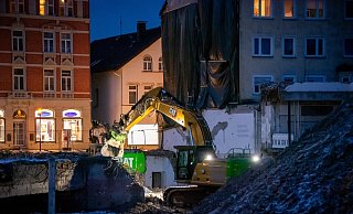 Die Arbeiten auf der Baustelle am Hornschen Tor sind so gut wie abgeschlossen. Nur im Kellergeschoss müssen noch einige Restarbeiten erledigt werden. - Raphael Bartling Die Arbeiten auf der Baustelle am Hornschen Tor sind so gut wie abgeschlossen. Nur im Kellergeschoss müssen noch einige Restarbeiten erledigt werden. - Raphael Bartling