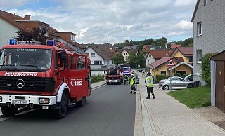 Der Löschzug bei einem Einsatz in Bösingfeld. - Archivfoto: Löschzug Bösingfeld