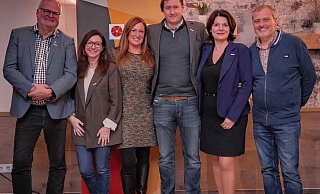 Vorstand des CDU-Stadtverbands Detmold: Friedrich-Wilhelm Sundhoff, Adisa Racic, Kathryn Landwehrmeyer, Steven M. Förster, Renate Hartmann, Michael Bröske (von links). - CDU-Stadtverband Detmold