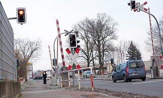 Erst am Mittwoch vergangener Woche hatte es Probleme am Bahnübergang Triftenstraße in Lage gegeben. - Archivfoto: Lorraine Brinkmann