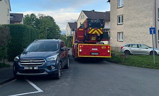 Die Feuerwehr am Einsatzort. - Feuerwehr Detmold / Rieks