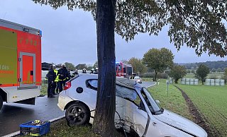 Bei einem Unfall hinter dem Ortsausgang Brakelsiek ist am Donnerstagmorgen, 19. Oktober, ein Autofahrer verletzt worden. - Silke Buhrmester