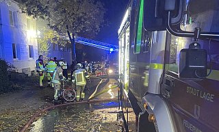 Die Kameraden der Feuerwehr Lage sind am Freitag zum Einsatz in die Thusneldastraße ausgerückt. - Freiwillige Feuerwehr Lage
