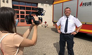 Beim Videodreh auf dem Gelände der Hauptwache. - Thomas Reineke