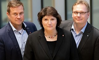 Gemeinsam für Lippe im Landtag: (von links) die SPD-Politiker Alexander Baer, Ellen Stock und Dr. Dennis Maelzer - SPD