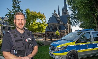 Matty Liebchen ist neuer Bezirksdienstbeamter für Detmold-Mitte. - Sonja Thelaner Matty Liebchen ist neuer Bezirksdienstbeamter für Detmold-Mitte. - Sonja Thelaner