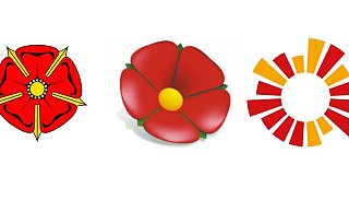 Das neue Logo der Kreisverwaltung (rechts) sorgt für reichlich Diskussionsstoff. Es löst damit das Logo ab, das 2001 unter dem damaligen Landrat Friedel Heuwinkel (CDU) eingeführt wurde (Mitte). Die abgewandelte lippische Rose sollte damals zu einer einheitlichen Außendarstellung des Kreises durch Einrichtungen und Unternehmen beitragen. - Kreis Lippe/Montage: LZ