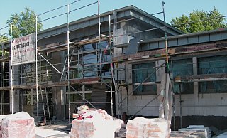 Die Baustelle des Multifunktionshauses in Stemmen, das bald von der Feuerwehr und örtlichen Gruppen genutzt werden wird. - Wulf Daneyko