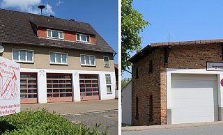 Die beiden Gerätehäuser in Humfeld (links) und Bega sind stark sanierungsbedürftig. Beide Wehren sollen künftig unter einem Dach zusammenrücken. - Fotos: Lorraine Brinkmann/Montage: Oliver Wendtland Die beiden Gerätehäuser in Humfeld (links) und Bega sind stark sanierungsbedürftig. Beide Wehren sollen künftig unter einem Dach zusammenrücken. - Fotos: Lorraine Brinkmann/Montage: Oliver Wendtland