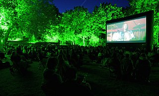 Stimmungsvoller Abend: Beim Mondscheinkino auf der Bismarckwiese waren die Vorstellungen sehr gut besucht. 200 Besucher hatten maximal Platz, sie erlebten schöne Spätsommernächte. - Nicole Ellerbrake