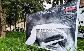 Wer sich in den Fokus der Öffentlichkeit stellt, muss mit Verletzungen rechnen - und wenn es auch nur die Zerstörung des eigenen Konterfeis auf dem Wahlplakat ist, wie hier bei Agnes Strack-Zimmermann (FDP), die zu Beginn vergangenen Jahres bei der Europawahl angetreten ist. - Yvonne Glandien