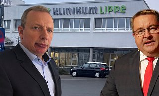 Sollen nach dem Wunsch von CDU und SPD getrennte Wege gehen: Dr. Johannes Hütte (links) und Landrat Dr. Axel Lehmann. Fotos: Hostert/Krügler/Buhrmester – Montage: Oliver Wendtland - Martin Hostert/Thomas Krügler/Silke Buhrmester - Montage: Oliver Wendtland