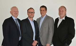 Peter Garnjost (CDU, von links) Heinz Blome, Tobias Schöttler (CDU) und Andreas Mickel (FDP) sind zuversichtlich.  - CDU Stadtverband