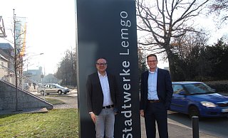 Bürgermeister Markus Baier (links) und der designierte Stadtwerke-Geschäftsführer Matthias Sasse. - Nadine Uphoff