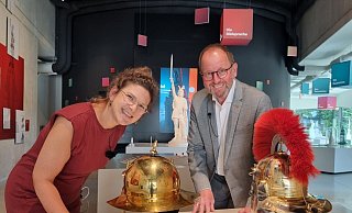 LZ-Redakteurin Yvonne Glandien trifft Landesverbandsvorsteher Jörg Düning-Gast im Hermanneum. - Kirsten Fuhrmann