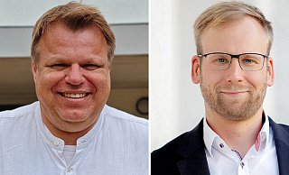 Oliver Humke (SPD, Foto links) und Bürgermeister Borris Ortmeier (CDU) stellen sich den Bürgern bei einer Veranstaltung am Schloss Barntrup vor. - Fotorechte: Oliver Humke/Archivfoto: Dajana Dopatka Oliver Humke (SPD, Foto links) und Bürgermeister Borris Ortmeier (CDU) stellen sich den Bürgern bei einer Veranstaltung am Schloss Barntrup vor. - Fotorechte: Oliver Humke/Archivfoto: Dajana Dopatka