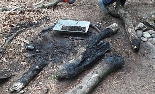 Die Feuerwehr musste das Löschwasser zu Fuß zur Einsatzstelle bringen. - Feuerwehr Horn-Bad Meinberg