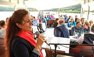 Schon bei der ersten „So liebt Liebe Rundfahrt" im vergangenen Jahr war Ulrike Wahren mit ganzem Herzen dabei. - Torben Gocke