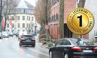 Die Paulinenstraße erhielt bei der LZ-Umfrage die meisten Nennungen in Bezug auf unsinnige Tempo-30-Zonen. - Jana Beckmann Die Paulinenstraße erhielt bei der LZ-Umfrage die meisten Nennungen in Bezug auf unsinnige Tempo-30-Zonen. - Jana Beckmann