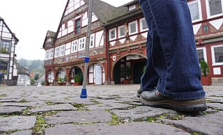 Durch ihre holprige Oberfläche stellen die Pflastersteine in der Altstadt für viele Menschen eine große Barriere dar. Hier eine Verbesserung herbeizuführen, steht im Fokus des Integrierten Städtebaulichen Entwicklungskonzeptes (ISEK). - Michaela Weiße