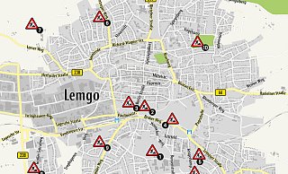 An diesen Stellen wird in Lemgo gebuddelt. - Grafik: Oliver Wendtland