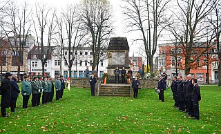 Landrat Meinolf Haase mahnt, den Frieden nicht als Selbstverst&auml;ndlichkeit zu sehen. - Nicole Ellerbrake