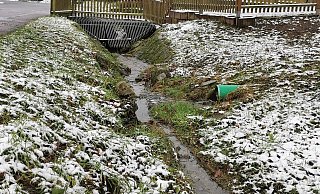 Stinkt den Dorfbewohnern zum Himmel: in den quer durch Sonneborn fließenden Grießebach wird Abwasser eingeleitet. Die Verwaltung will ab nächster Woche in Zusammenarbeit mit Anwohnern Farbe einleiten um den vermuteten Fehlanschluss zu lokalisieren. - Sylvia Frevert Stinkt den Dorfbewohnern zum Himmel: in den quer durch Sonneborn fließenden Grießebach wird Abwasser eingeleitet. Die Verwaltung will ab nächster Woche in Zusammenarbeit mit Anwohnern Farbe einleiten um den vermuteten Fehlanschluss zu lokalisieren. - Sylvia Frevert